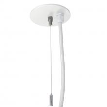 Nora NLINSW-PCCW/6W - 8' Pendant Power & Aircraft Mounting Kit for NLINSW with Integral Emergency, White Finish