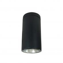 Nora NYLS3-6S1L130NP01DBB - 6" Sapphire III Surface Mount Black Cylinder, Diffused Clear Reflector/Black Flange, 120V; Phase