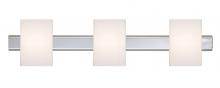 Besa Lighting 3SW-TITO07-CR - Besa, Tito Vanity, Opal Matte, Chrome Finish, 3x40W G9