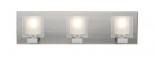 Besa Lighting 3WF-BOLOFR-SN - Besa, Bolo Vanity, Clear/Frost, Satin Nickel Finish, 3x40W G9 Base