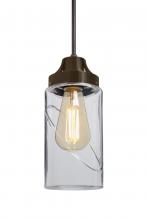 Besa Lighting J-BLINKCL-EDIL-BR - Besa, Blink Cord Pendant For Multiport Canopy, Clear, Bronze Finish, 1x4W LED Filament