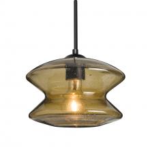 Besa Lighting J-ZENLT-BK - Besa, Zen Cord Pendant For Multiport Canopy, Latte Bubble, Black Finish, 1x60W Medium Base