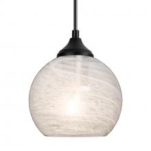 Besa Lighting OP-JILLYCL-BK - Besa, Jilly Outdoor Pendant, Vapor Clear, Black Finish, 1xE26 Base