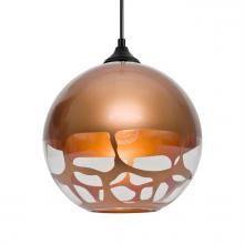Besa Lighting OP-ROCKYCP-BK - Besa, Rocky Outdoor Pendant, Copper, Black Finish, 1xE26 Base Base