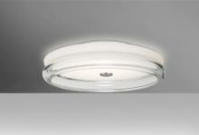 Besa Lighting TOPPER12CLC-LED - Besa, Topper 12 Ceiling, Opal/Clear, Finish, 1x16W LED