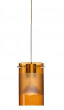 Besa Lighting XP-6524EG-LED-SN - Besa Pendant Scope 4 Satin Nickel Armagnac/Frost 1x5W LED