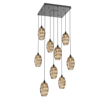 Hammerton CHB0035-09-MB-OB-C01-E2 - Ellisse Square 9pc Multi-Pendant