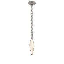 Hammerton LNB0050-15-BS-CA-CH2-L1 - Rock Crystal Chain Pendant - 15-Inch