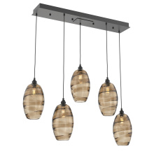 Hammerton PLB0035-05-MB-OB-C01-E2 - Ellisse Linear 5pc Multi-Pendant
