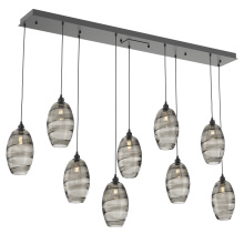 Hammerton PLB0035-09-MB-OS-C01-E2 - Ellisse Linear 9pc Multi-Pendant