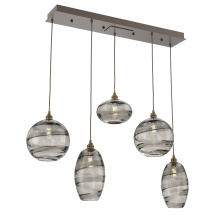 Hammerton PLB0048-05-FB-OS-C01-E2 - Misto Linear 5pc Multi-Pendant