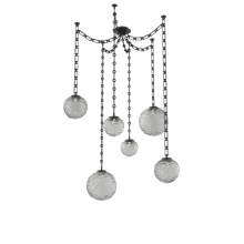 Hammerton SNB0092-06-MB-S-CH3-L1 - Gaia Round Chain 6pc Swag Multi-Pendant