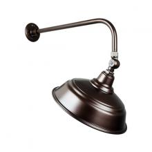 Hi-Lite MFG Co. H-QSN15117-SA-145/QSNB-13-145/QSNSK-145 - 17" Gooseneck Light Warehouse Shade, QSNB-13 Arm, Swivel Knuckle & Wire Guard Accessories