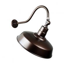 Hi-Lite MFG Co. H-QSN15116-SA-145/QSNHL-A-145/QSNSK-145 - 16" Gooseneck Light Warehouse Shade, QSNHL-A Arm, Swivel Knuckle & Wire Guard Accessories