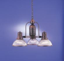 Hi-Lite MFG Co. H-263-D-77-CLR RIB - 3-LIGHT CHANDELIER