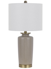 CAL Lighting BO-3227TB - 150W 3 way Modica ceramic table lamp with hardback fabric shade