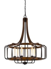 CAL Lighting FX-3708-6 - Kellia 60W X 6 Metal Chandelier  (Edison Bulbs Not included)