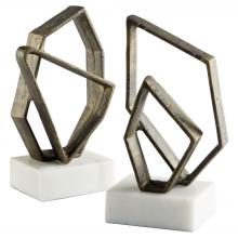 Cyan Designs 11508 - Euclid Bookends | White | Bronze