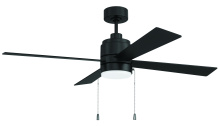 Craftmade EMCY52FB4-PC - Energy Star McCoy 52" 4-Blade Ceiling Fan in Flat Black w/ Flat Black Blades