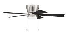 Craftmade MER52BNK5 - Merit 52" 5-Blade Ceiling Fan in Brushed Polished Nickel w/ Black Walnut/Grey Walnut Blades