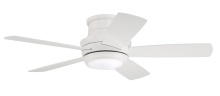 Craftmade TMPH44W5 - Tempo Hugger 44" 5-Blade Ceiling Fan in White w/ White Blades; Light Kit Included (optional)