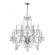 Crystorama 1135-CH-CL-I - Traditional Crystal 31'' Italian Crystal Polished Chrome Chandelier