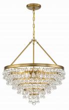 Crystorama 137-VG - Calypso 25'' Crystal Teardrop Vibrant Gold Chandelier
