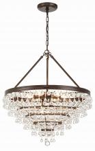 Crystorama 137-VZ - Calypso 25'' Crystal Teardrop Vibrant Bronze Chandelier