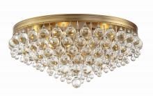 Crystorama 138-VG - Calypso 20'' Crystal Teardrop Vibrant Gold Flush Mount