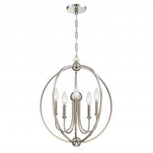 Crystorama 2247-PN_NOSHADE - Libby Langdon Sylvan 22.5'' Polished Nickel Chandelier