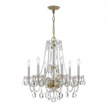 Crystorama 5086-PB-CL-MWP - Traditional Crystal 23'' Hand Cut Crystal Polished Brass Chandelier