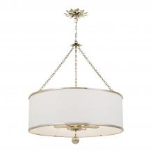 Crystorama 515-SA - Broche 29'' Antique Silver Chandelier