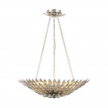 Crystorama 517-SA - Broche 24.5'' Antique Silver Chandelier