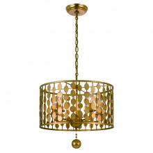 Crystorama 545-GA - Layla 18'' Antique Gold Chandelier