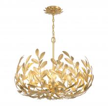 Crystorama 566-GA - Broche 23'' Antique Gold Chandelier