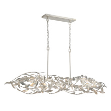 Crystorama 567-SA - Broche 50.5'' Antique Silver Linear Chandelier