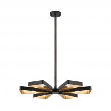 Crystorama 596-EB-GA - Luna 27'' English Bronze + Antique Gold Chandelier