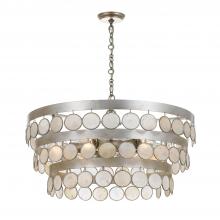 Crystorama 6006-SA - Coco 22'' Antique Silver Chandelier