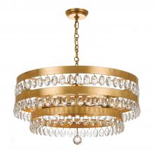 Crystorama 6108-GA - Perla 26'' Antique Gold Chandelier