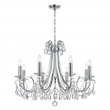 Crystorama 6828-CH-CL-MWP - Othello 31'' Polished Chrome Chandelier