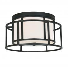 Crystorama 9590-MK - Brian Patrick Flynn Hulton 15'' Matte Black Flush Mount