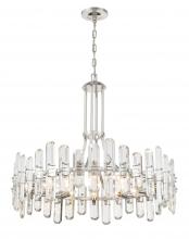Crystorama BOL-8889-PN - Bolton 31'' Polished Nickel Chandelier