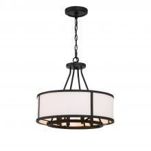 Crystorama BRY-8004-BF - Bryant 18'' Black Forged Chandelier