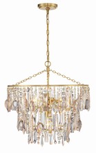 Crystorama ELS-7103-GA - Elsa 20'' Antique Gold Chandelier