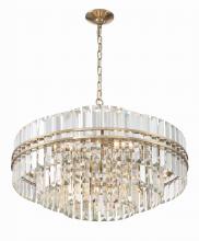 Crystorama HAY-1407-AG - Hayes 28'' Aged Brass Chandelier