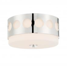 Crystorama KIR-B8100-PN - Kirby 13.25'' Polished Nickel Flush Mount