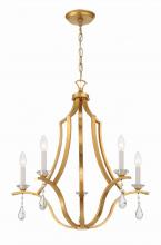 Crystorama PER-10405-GA - Perry 25.5'' Antique Gold Chandelier