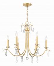 Crystorama ROL-18816-GA - Rollins 28'' Antique Gold Chandelier