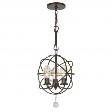 Crystorama SOL-9325-EB - Solaris 12'' English Bronze Outdoor Chandelier