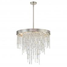 Crystorama WIN-216-SA-CL-MWP - Winfield 24'' Antique Silver Chandelier